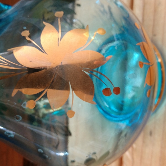 VTG Romania Blue Aqua Decanter & 5 Cordial Glass - Picture 4 of 16